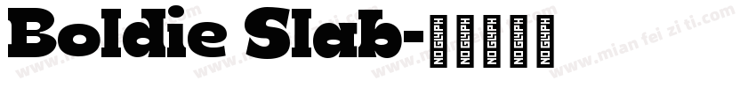 Boldie Slab字体转换
